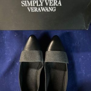 Simply Vera Wang Women's Black Pointed Toe Slip On Dress Flats SZ 8 New in Box
